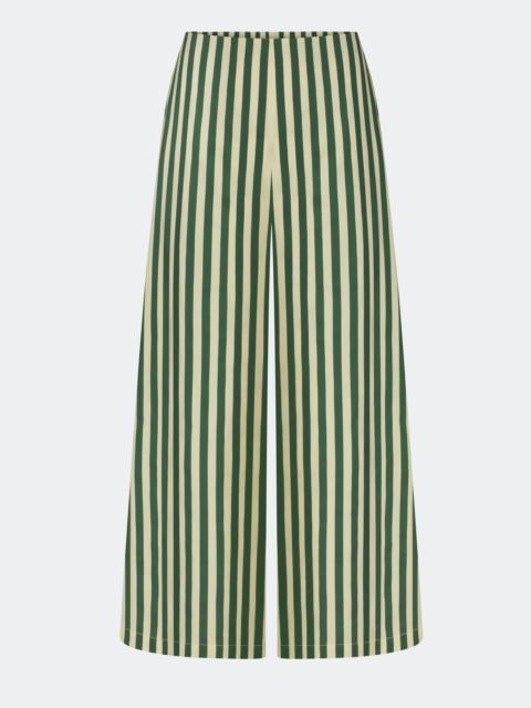 SIMONMILLER Toni Poplin Pant in Gummy Green/Ecru
