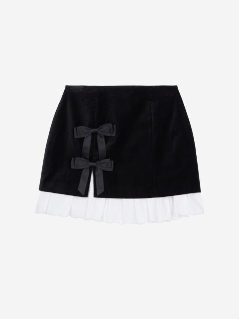 The Kooples SHORT BLACK VELVET SKIRT