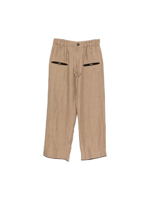 Ziggy Chen DRAWSTRING-WAIST TROUSERS