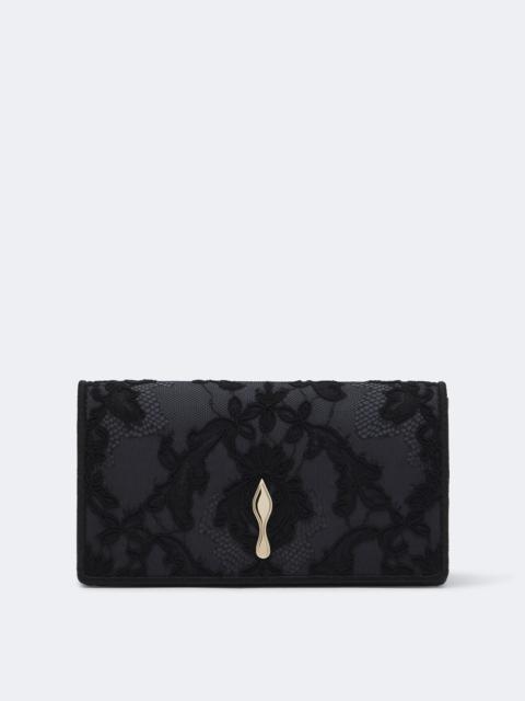 Christian Louboutin Bettina Small lace crêpe satin clutch