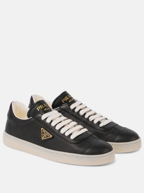Prada Logo leather sneakers