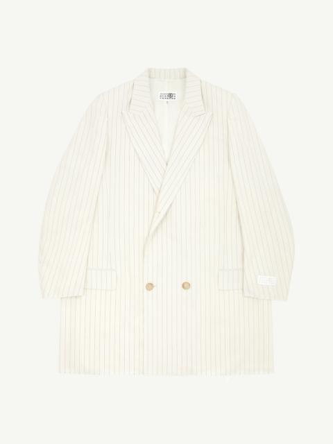 ジャケット MM6 MAISON MARGIELA White Stretch Polyester Blend Blazer MM6 Maison Margiela White stretch polyester blend blazer