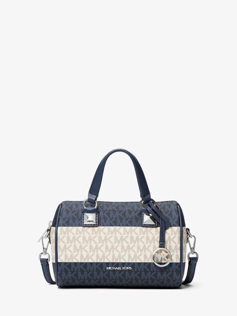 MICHAEL KORS Grayson Small Striped Signature Logo Duffel Crossbody Bag