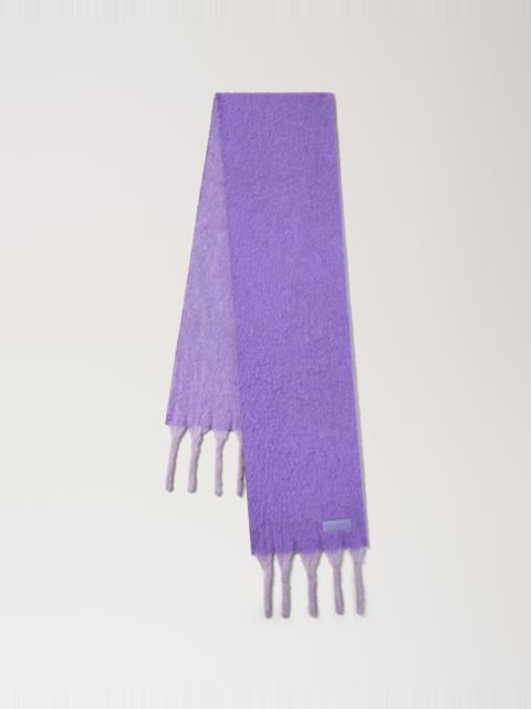 Mulberry Contrast Tassel Alpaca Scarf Amethyst & Lilac Alpaca Blend