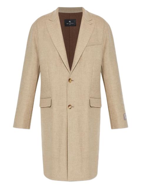 Etro three-button wool coat