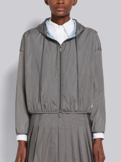 Thom Browne Ripstop Oversized Zip Hoodie Jacket