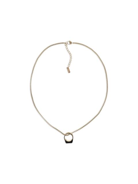 Diesel ring-pendant chain necklace