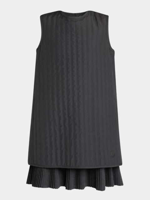 Moncler Quilted Sleeveless Shift Dress