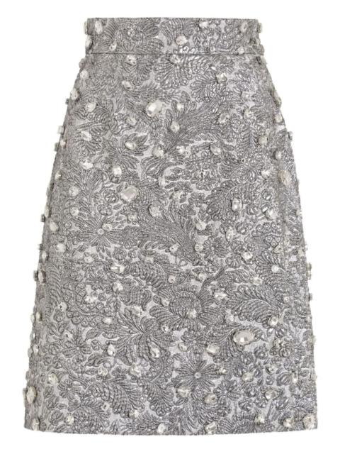 Dolce & Gabbana crystal-embellished midi skirt