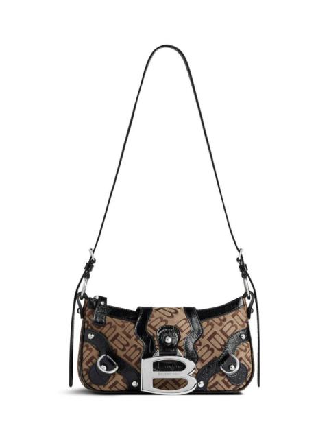 BALENCIAGA Women's Essex Small Shoulder Bag in Ebony/beige/black