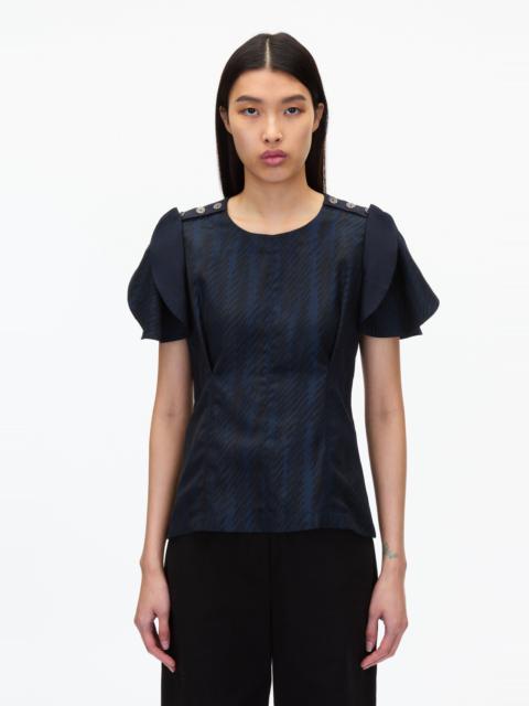 3.1 Phillip Lim Jacquard Petal Sleeve Blouse