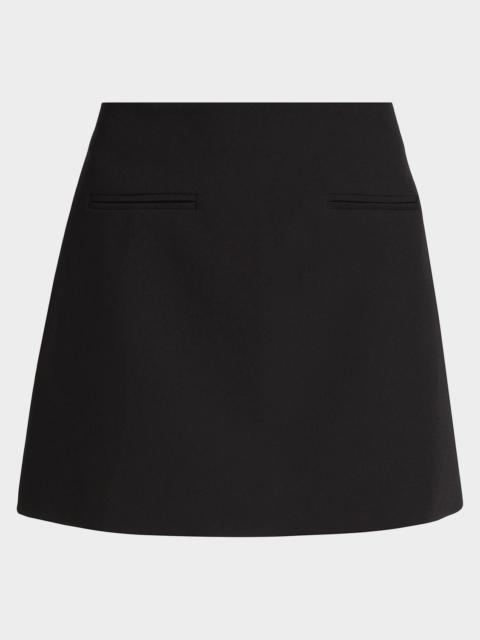 MILLY Cady Solid Mini Skirt