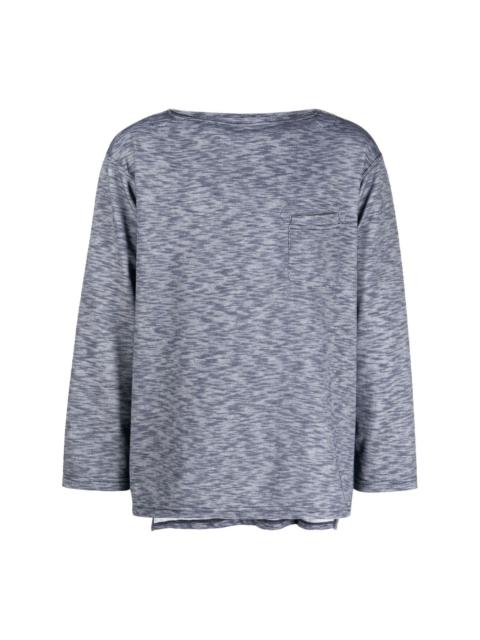 Basque slub-texture sweatshirt