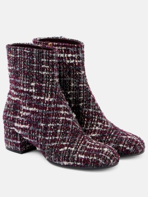 45 bouclé ankle boots