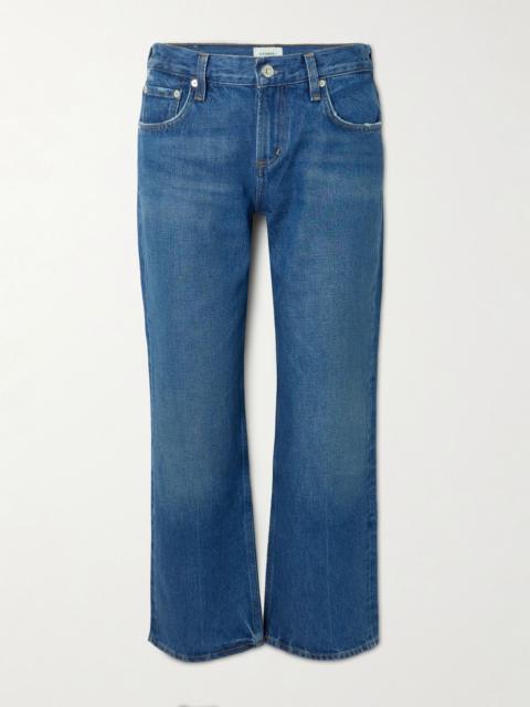 Citizens of Humanity Faye cropped mid-rise straight-leg jeans Mid denim