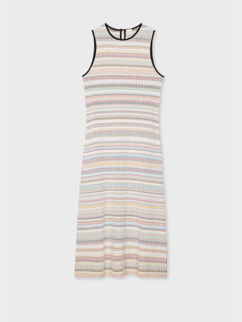 Women's 'Signature Stripe' Textured Sleeveless Long Dress
