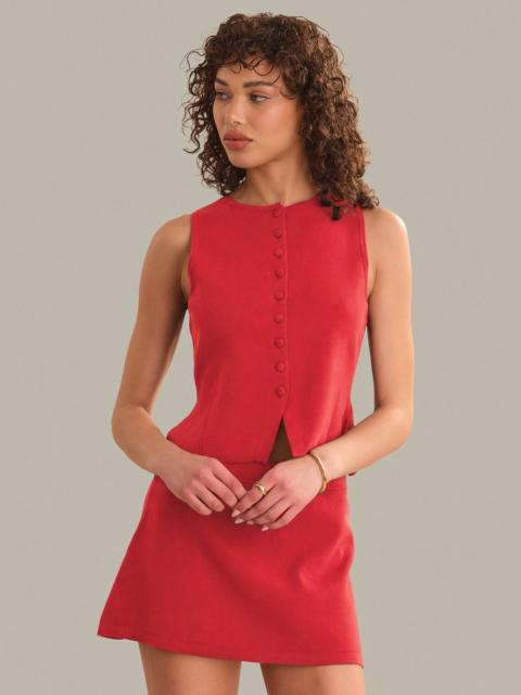 525 america Nicolette Fitted Button Front Vest