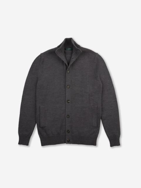 SLOWEAR Slim-fit merino wool Bomber cardigan