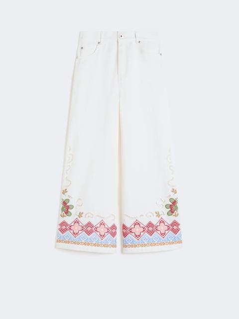 WEEKEND Max Mara Cotton bull trousers - WHITE