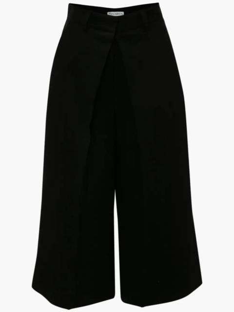 JW Anderson PLEAT FRONT WIDE LEG CROPPED TROUSERS