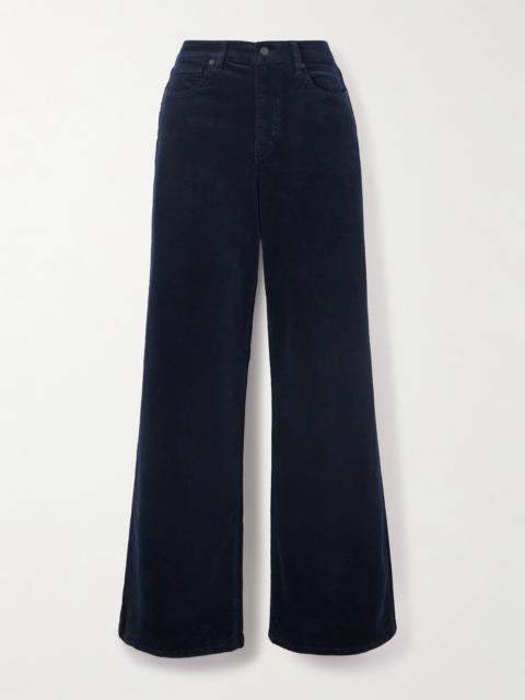 FRAME Le Slim Palazzo Cotton-blend Wide-leg Pants