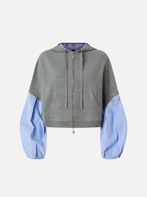 PINKO SWEATSHIRT WITH SHIRT INSERT