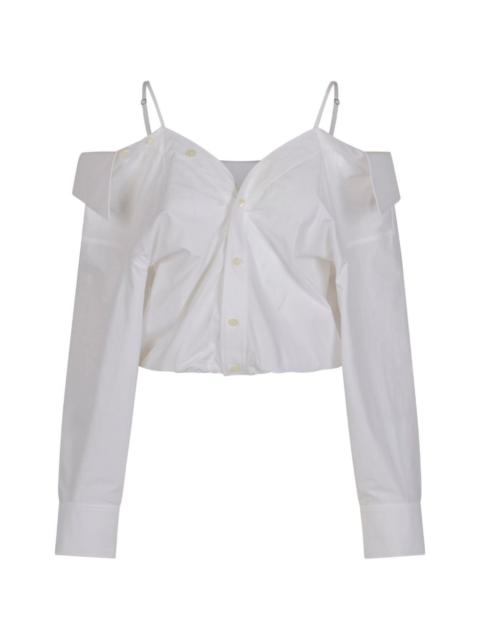 Alexander Wang off-shoulder cropped shirt