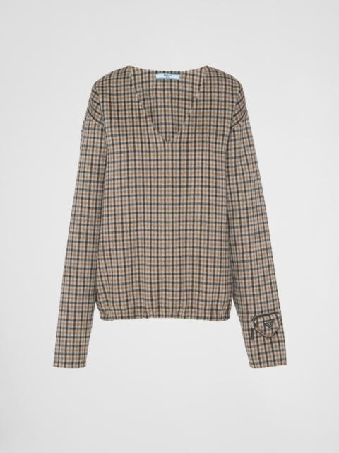 Prada Cashgora check top