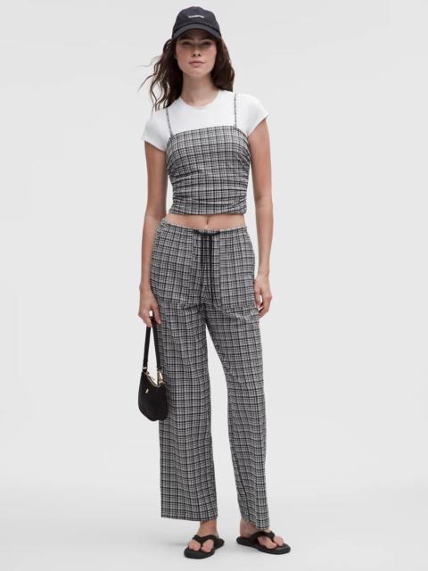 lululemon Seersucker Check Mid-Rise Pull-On Pant
