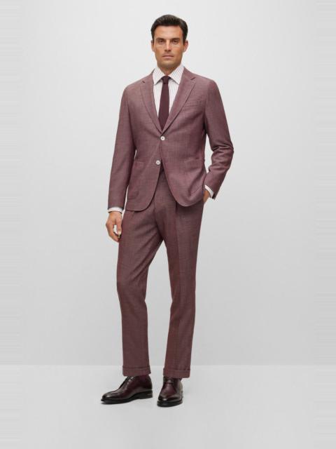 BOSS SLIM-FIT SUIT IN A PATTERNED WOOL BLEND