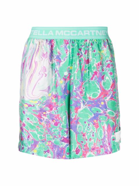 Stella McCartney x Ed Curtis oil swirl shorts