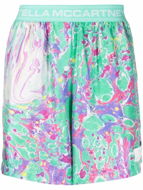 Stella McCartney ₢ 킹 Ed Curtis 기름 swirl 반바지