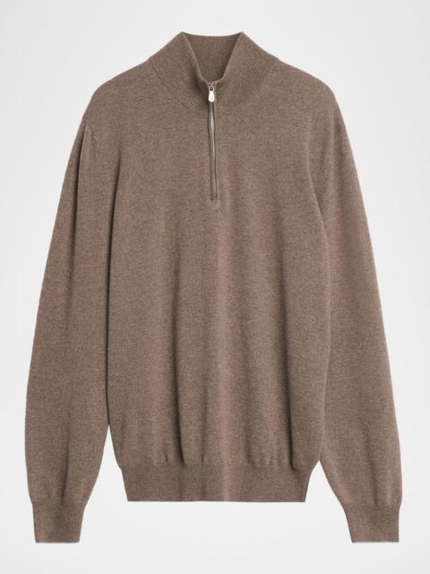 Brunello Cucinelli Men's Cashmere Quarter-Zip Sweater