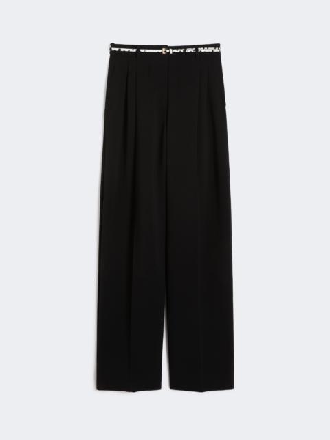 Max Mara CORVINO Flowing cady trousers - BLACK