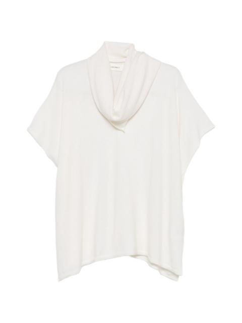 LISA YANG Jordana cowl-neck short-sleeve sweater