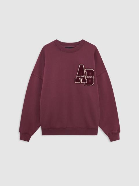 ANINE BING Miles Sweatshirt Letterman - Fig