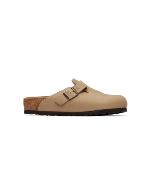 BIRKENSTOCK Brown Regular Boston Oiled Leather Loafers