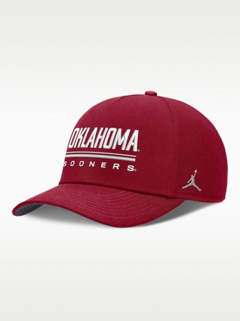 Jordan Oklahoma Sideline Practice Rise Men's Jordan Brand Dri-FIT College Adjustable Hat