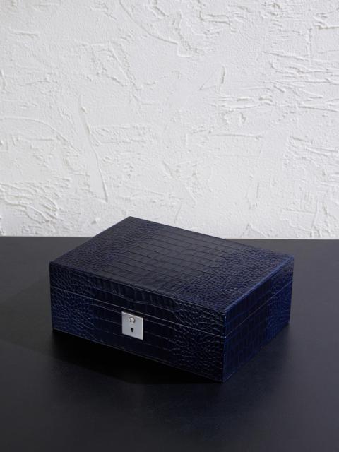 Smythson Panama Cross-Grain Leather Jewellery Box