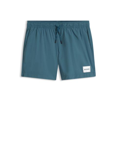 HUGO QUICK-DRYING SWIM SHORTS IN RECYCLED MATERIAL WITH LOGO