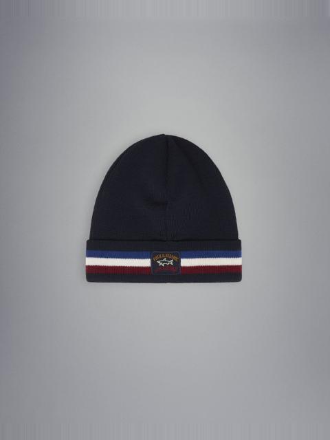 Paul & Shark Wool beanie with iconic badge
