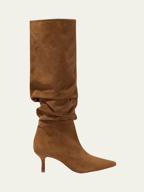 SIMKHAI Jordi Suede Kitten-Heel Boots