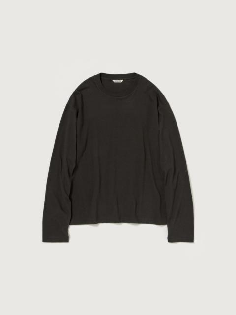 AURALEE BRUSHED ORGANIC COTTON JERSEY L/S TEE