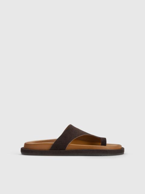 ATP ATELIER Rosanna Walnut Suede Comfy sandals