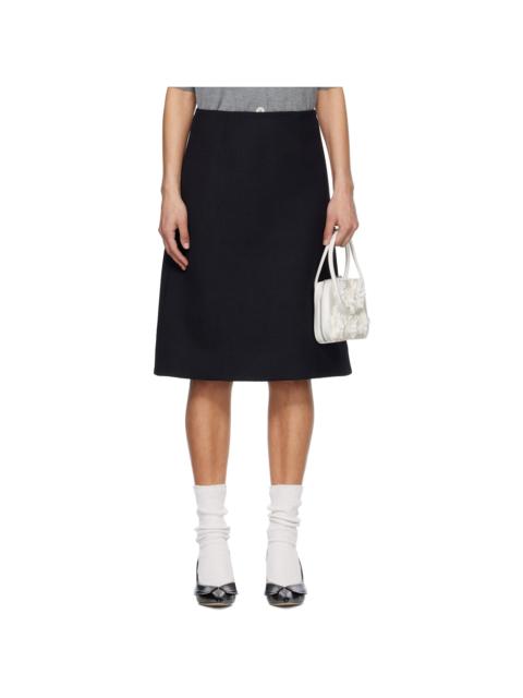 SHUSHU/TONG Navy A-Line Midi Skirt