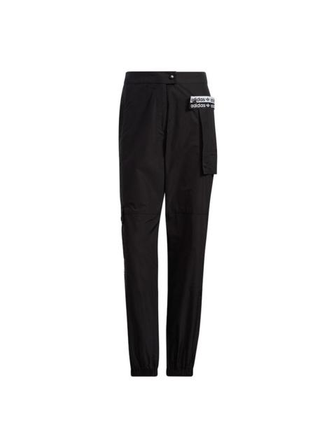 (WMNS) adidas originals Cargo Pants Multiple Pockets Woven Sports Pants/Trousers/Joggers Black GU578