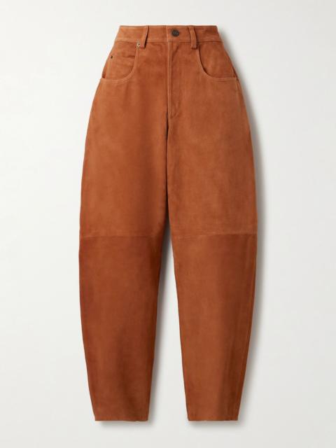 Isabel Marant Darielle suede tapered pants Brown
