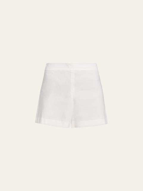 Alice + Olivia Hera Linen-Blend Flare Shorts