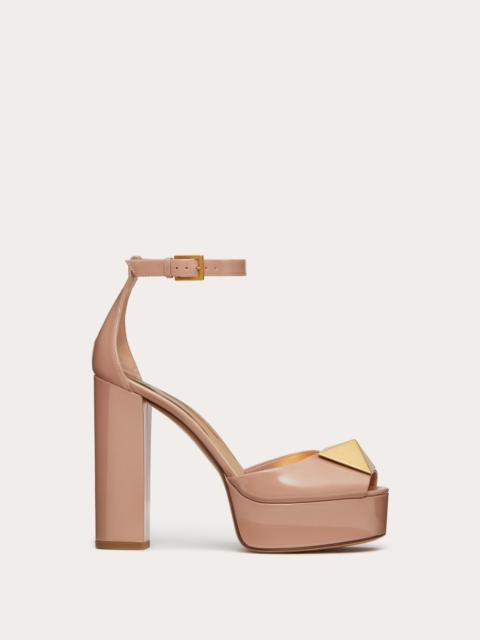 Valentino OPEN TOE PUMP WITH ONE STUD PLATFORM IN PATENT LEATHER 120 MM