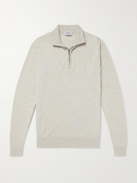 JOHN SMEDLEY Tapton Slim-Fit Merino Wool Half-Zip Sweater